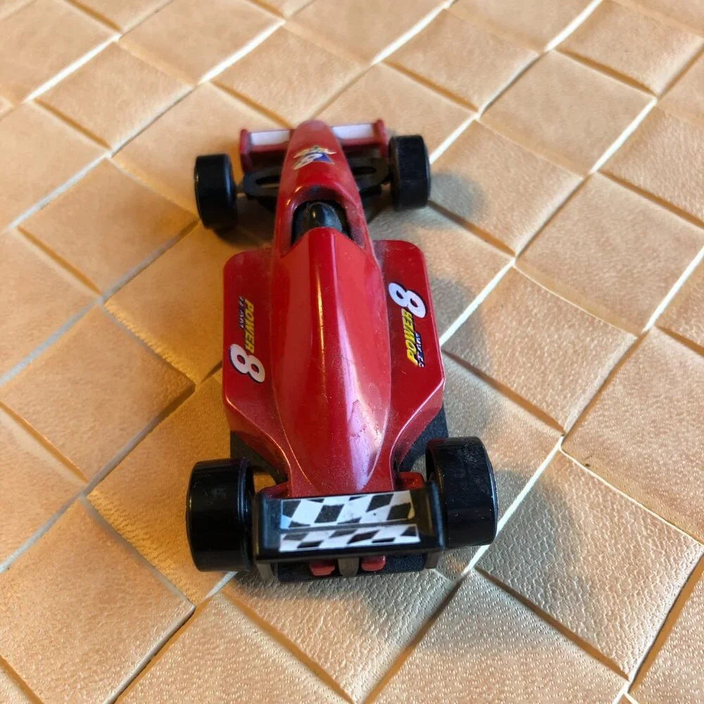 Vintage Miniature Die Cast Turbo Race Car Red #8